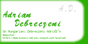 adrian debreczeni business card